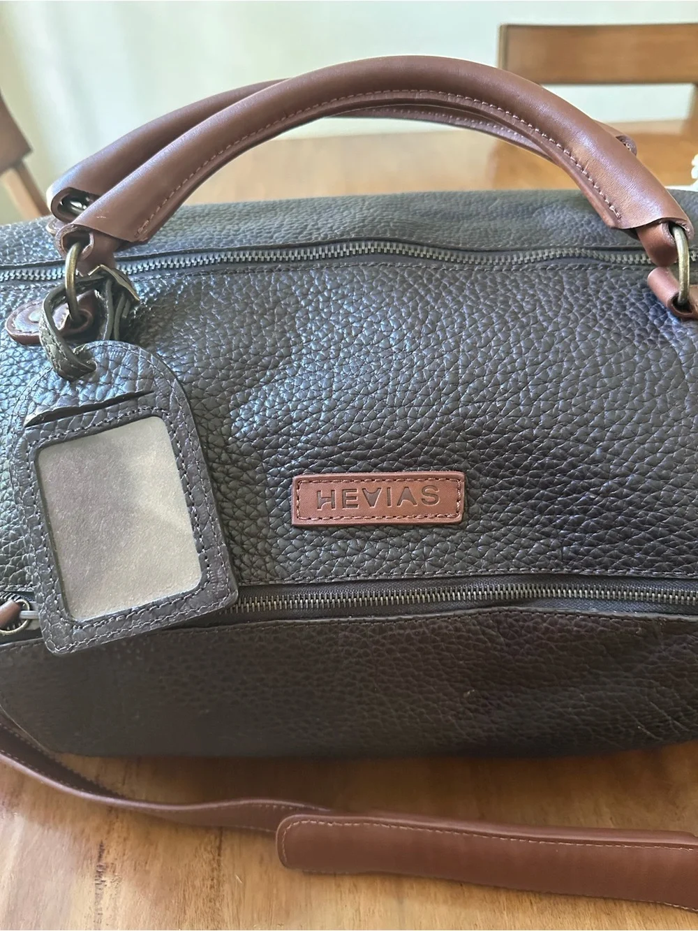 Hevias Heritage Pebble Leather Duffel